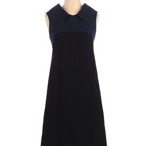 Mantu Black and Navy Dress with Collar ; Size 40